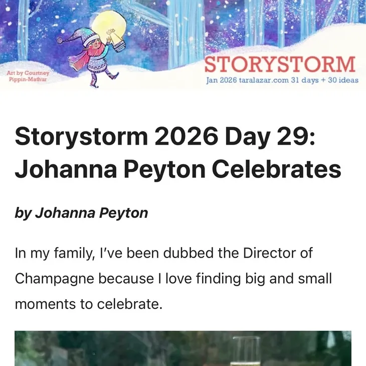 StoryStory 2026 post Johanna Peyton celebrates